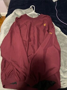 Maroon Crewneck Sweatshirt with Gold Logo